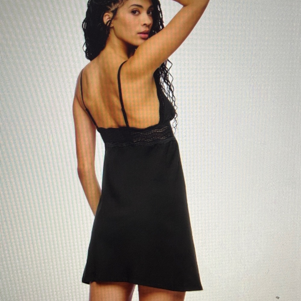 Cosabella Babydoll Black stretch lace - cotton lined cup Like New US L